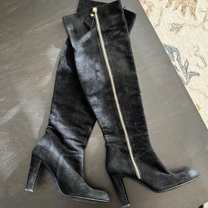 Stuart Weitzman Over the Knee Black Suede Boots (size 7)